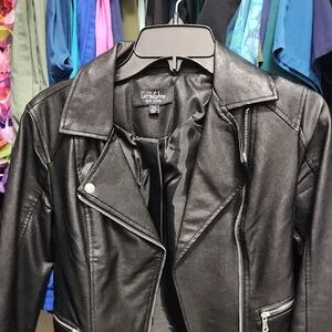 CoffeeShop Women's Black Leather Jacket